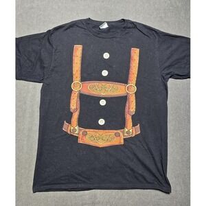 Oktoberfest Munchen Hofbrauhaus German Beerfest Lederhosen Cotton‎ T Shirt Large